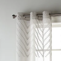 Stratford Park Angelina Grommet Top Sheer Set of 2 Curtain Panel