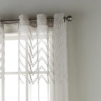 Stratford Park Angelina Grommet Top Sheer Set of 2 Curtain Panel