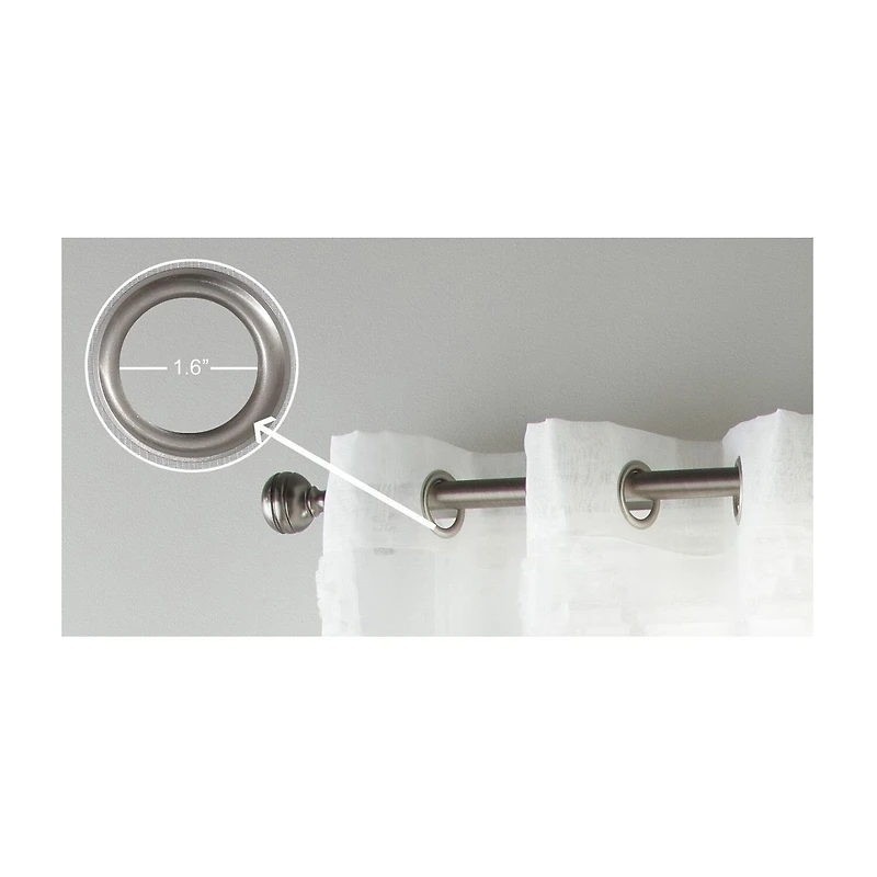 Stratford Park Angelina Grommet Top Sheer Set of 2 Curtain Panel