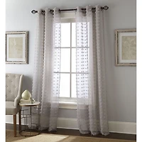 Stratford Park Athena Grommet Top Sheer Set of 2 Curtain Panel