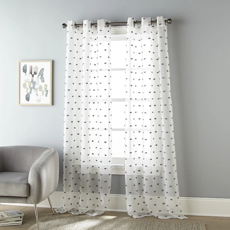Stratford Park Celyn Grommet Top Sheer Set of 2 Curtain Panel