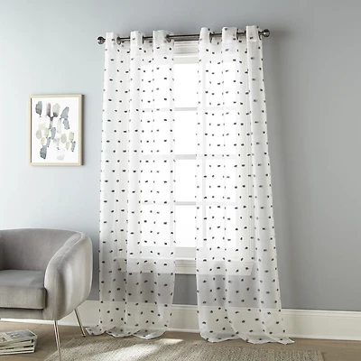 Stratford Park Celyn Grommet Top Sheer Set of 2 Curtain Panel
