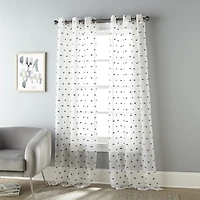 Stratford Park Celyn Grommet Top Sheer Set of 2 Curtain Panel
