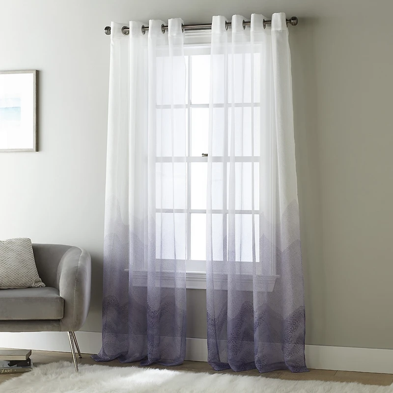 Stratford Park Shelby Grommet Top Sheer Single Curtain Panel