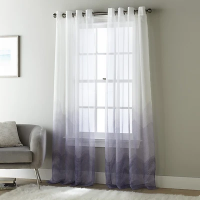 Stratford Park Shelby Grommet Top Sheer Single Curtain Panel