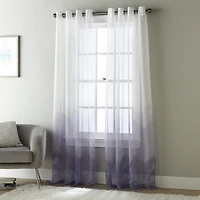 Stratford Park Shelby Grommet Top Sheer Single Curtain Panel