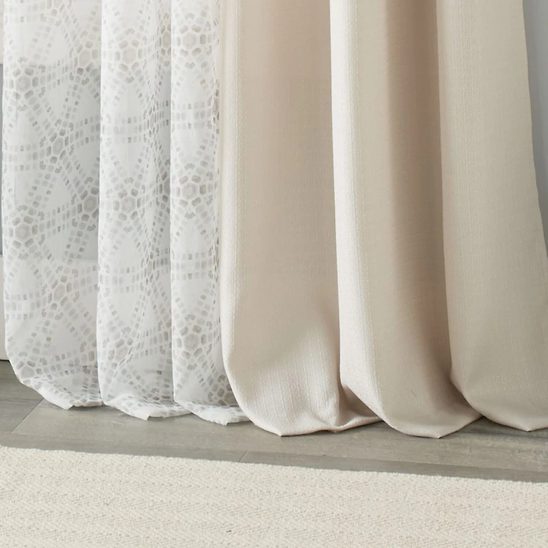 Stratford Park Cecily Grommet Top Sheer Set of 4 Curtain Panel