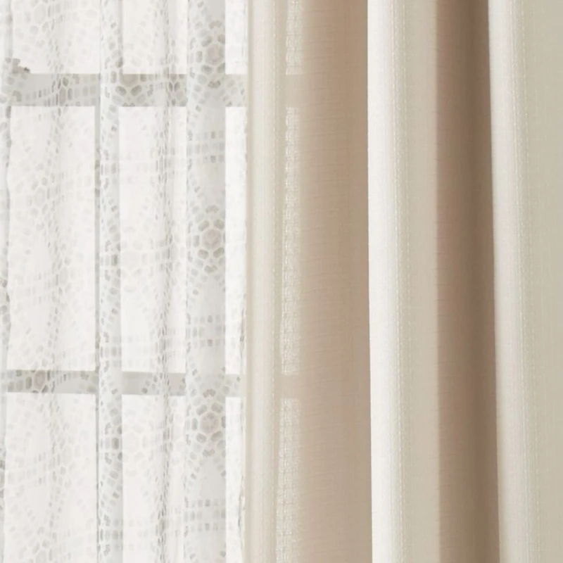 Stratford Park Cecily Grommet Top Sheer Set of 4 Curtain Panel