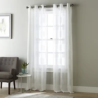 Stratford Park Rosie Grommet Top Sheer Set of 2 Curtain Panel