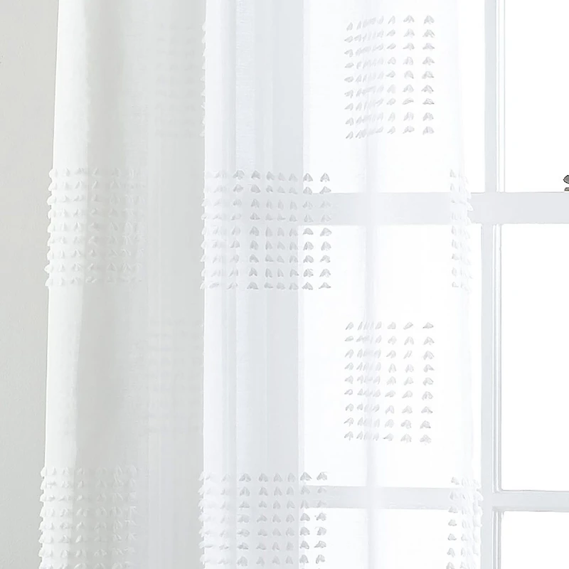 Stratford Park Rosie Grommet Top Sheer Set of 2 Curtain Panel
