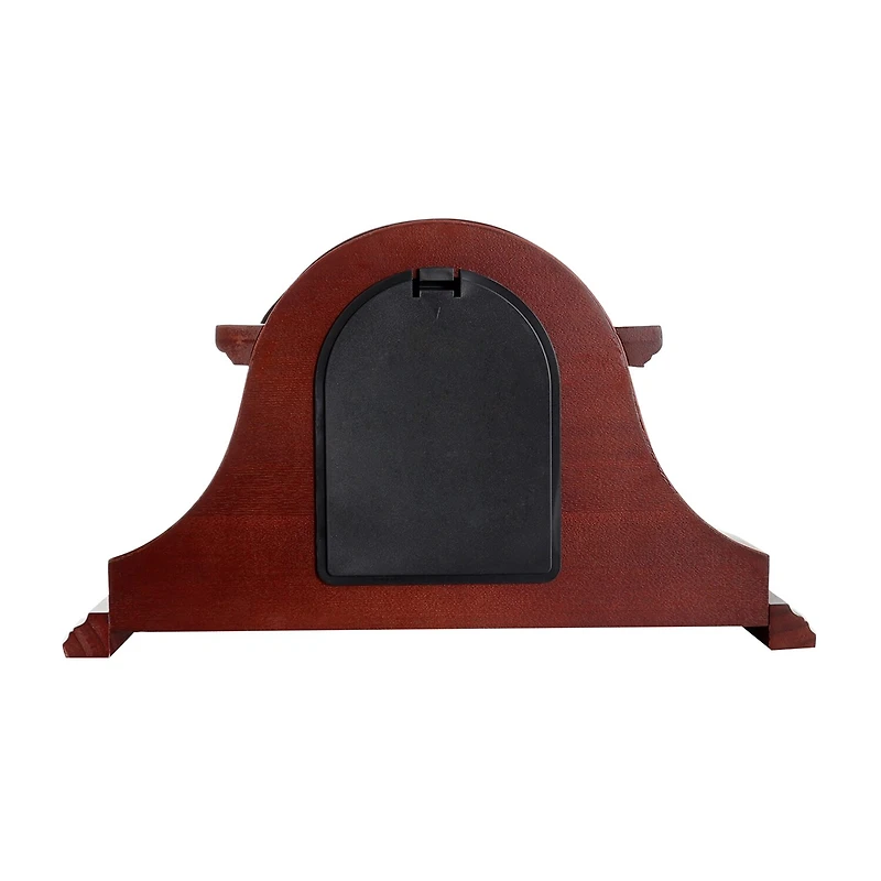 Megagoods 10.5" Redwood Black Mantel Clock