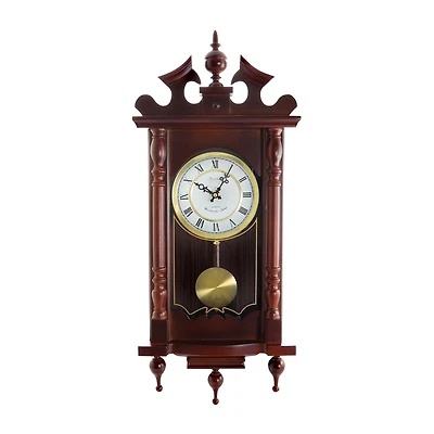 Bedford Clock Collection Classic 31" Chiming Pendulum Wall Clock
