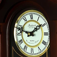 Bedford Clock Collection 26.5" Mahogany Cherry Oak Finish Wall Clock