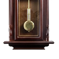 Bedford Clock Collection 38" Chiming Pendulum In Cherry Oak Finish Wall Clock