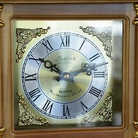 Bedford Clock Collection 34.5" Pendulum Antique Harvest Oak Finish Wall Clock