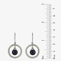 Sterling Silver Black Onyx Sparkle Bead Earrings
