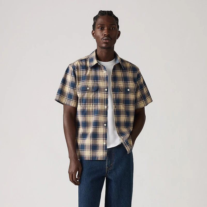 Levi's® Mens Short Sleeve Regular Fit Button-Down Shirt
