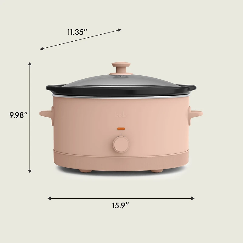 bella 6Qt Manual Slow Cooker, Fits-anywhere™ kitchenware