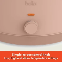 bella 6Qt Manual Slow Cooker, Fits-anywhere™ kitchenware