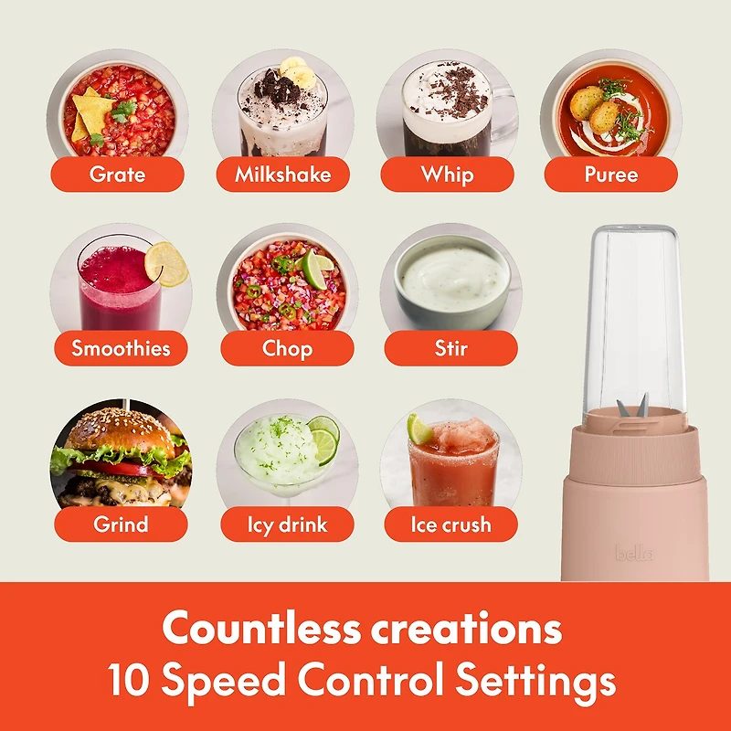 bella 6pc. Rocket Blender, Fits-anywhere™ kitchenware