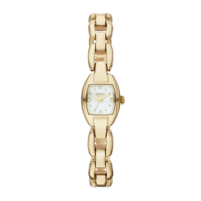 Relic® Layne Womens Gold-Tone & Crystal-Accent Square Watch ZR34280
