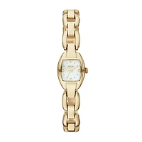 Relic® Layne Womens Gold-Tone & Crystal-Accent Square Watch ZR34280