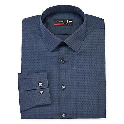 JF J.Ferrar Mens Easy-Care Stretch Long Sleeve Dress Shirt