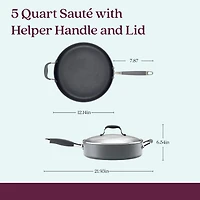 Anolon Advanced Home Hard Anodized 5-qt. Saute Pan with Lid and Helper Handle