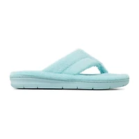 Dearfoams Wrenley Terry Thong Womens Memory Foam Slip-On Slippers