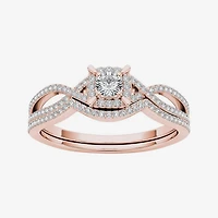 1/3 CT.T.W. Natural Diamond 14K Rose Gold Engagement Ring