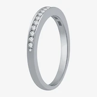 Women's 1/2 CT.T.W. Natural Diamond Round Solitaire Ring and Channel Band Bridal Set 10K Gold