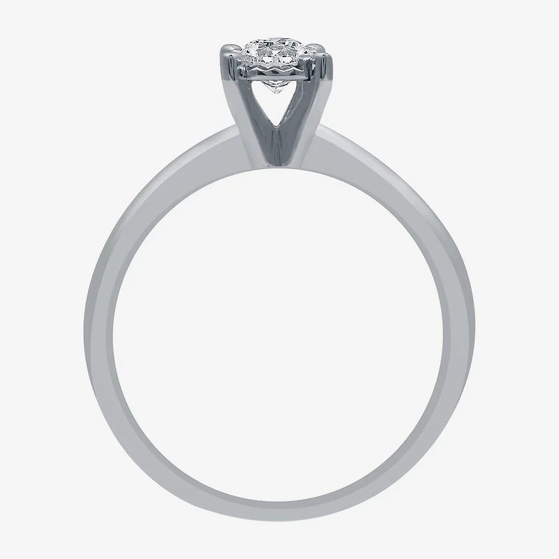 Women's 1/2 CT.T.W. Natural Diamond Round Solitaire Ring and Channel Band Bridal Set 10K Gold