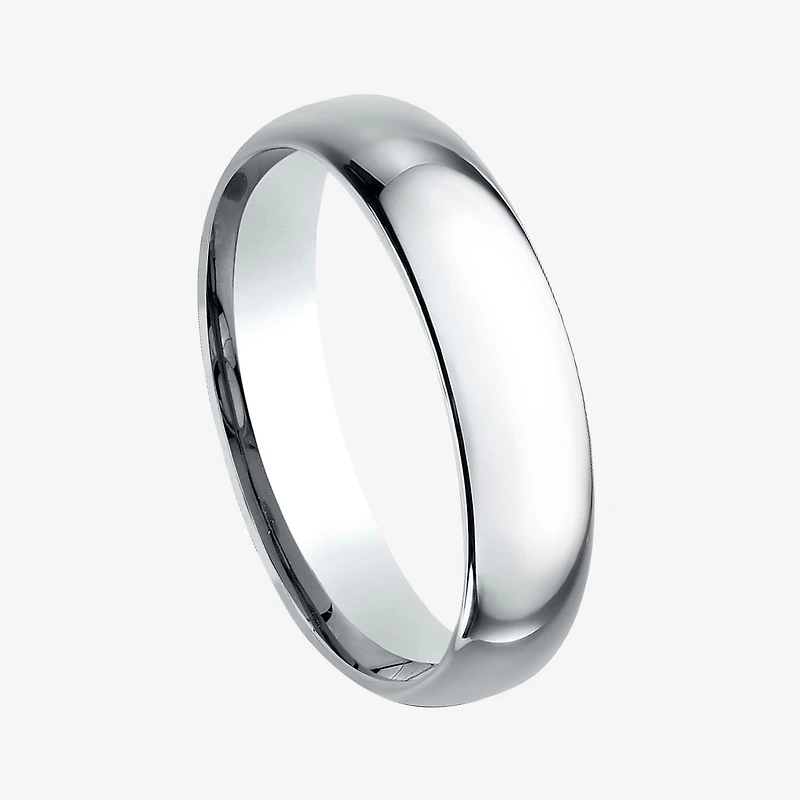 Mens 10K Yellow Gold 5MM Comfort-Fit Wedding Band