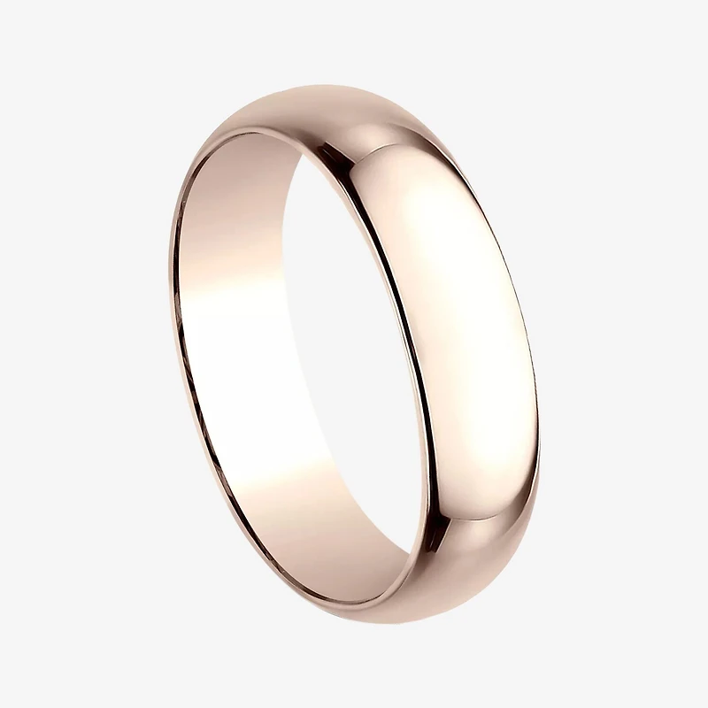 Mens 6MM 14K Gold Wedding Band