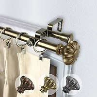 Rod Desyne Flair 13/16" Adjustable Double Curtain