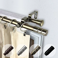 Rod Desyne Theo 13/16" Adjustable Double Curtain