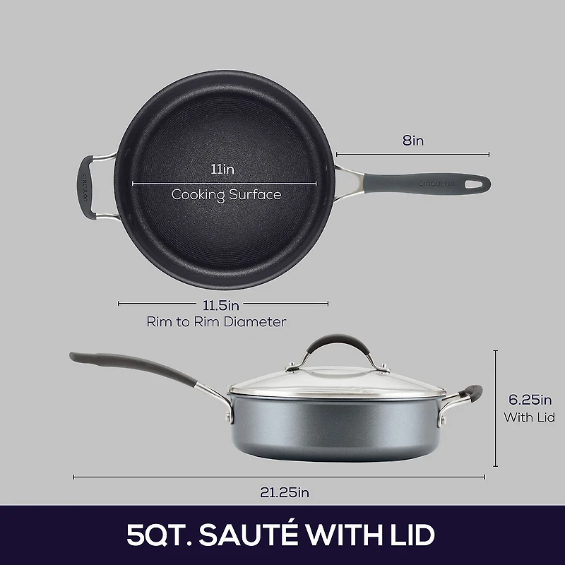 Circulon A1 Series with ScratchDefense 5-qt. Covered Saute Pan