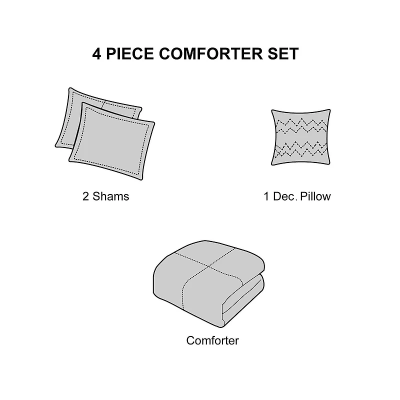 Stratford Park Macey 3pc 3-pc. Midweight Comforter Set