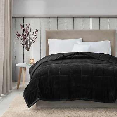 Madison Park Campbell Reversible Plush To Microfiber Temperature Regulating Down Alternative Blanket