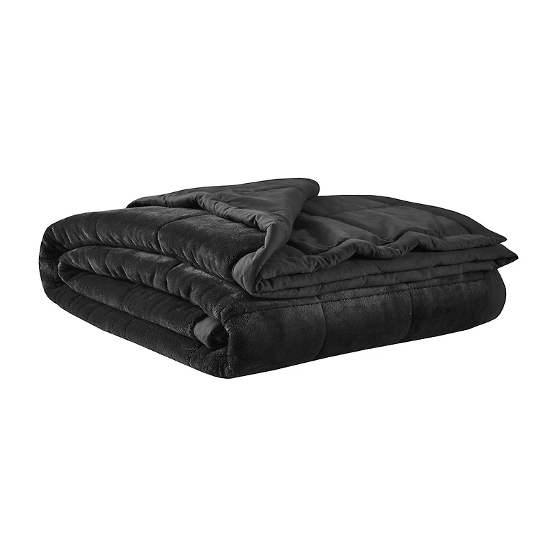 Madison Park Campbell Reversible Plush To Microfiber Temperature Regulating Down Alternative Blanket