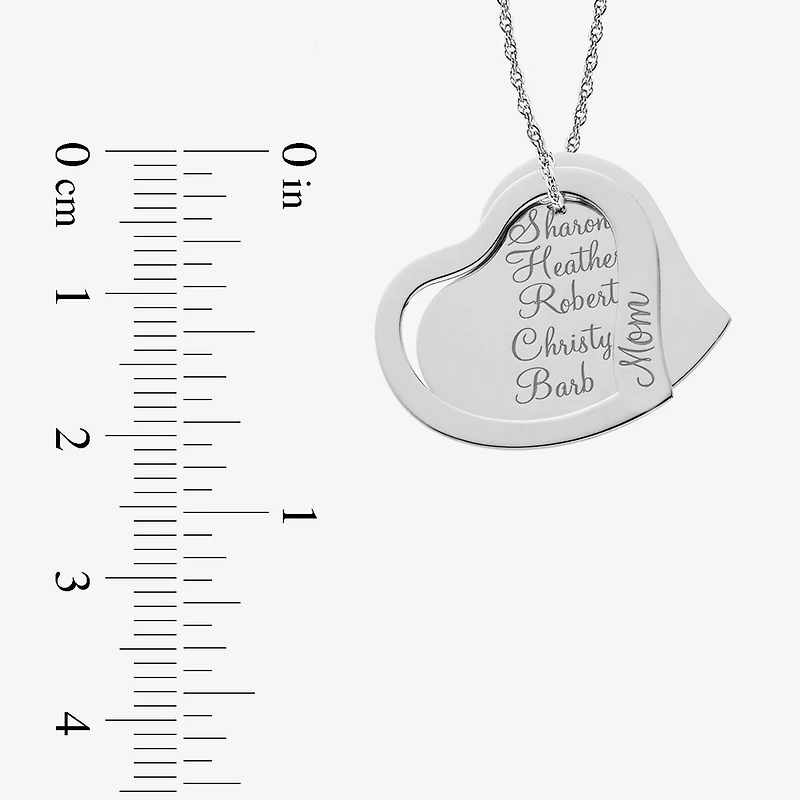 Personalized 14K Gold Over Silver Family Name Pendant Necklace