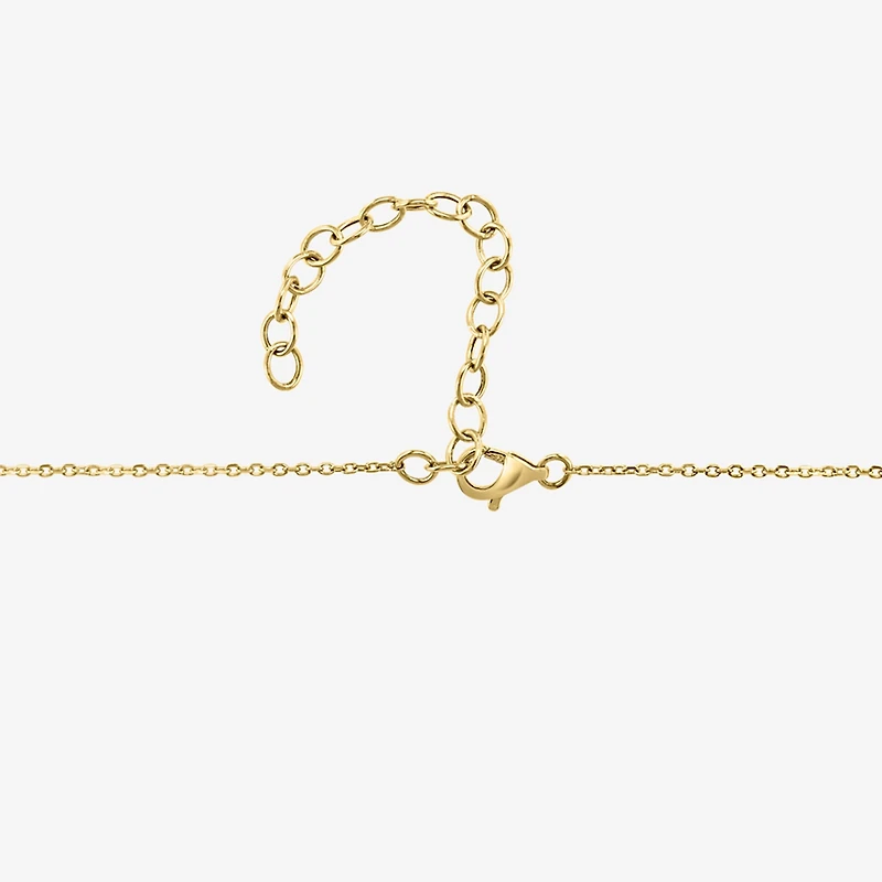 Effy Final Call Limited Quantities! Womens 1/6 CT. T.W. Genuine Black Onyx 14K Gold Clover 16 Inch Pendant Necklace