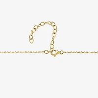 Effy Final Call Limited Quantities! Womens 1/6 CT. T.W. Genuine Black Onyx 14K Gold Clover 16 Inch Pendant Necklace