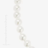 Womens White 10K Gold 18 Inch Strand Necklace
