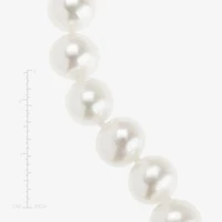 Womens White 10K Gold 18 Inch Strand Necklace