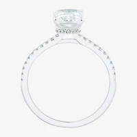 (H-I / Si1-Si2) Womens 1 3/4 CT. T.W. Lab Grown White Diamond 10K Gold Side Stone Engagement Ring