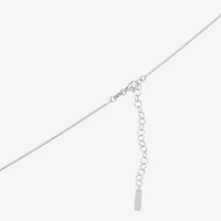 Womens Sterling Silver Circle Round 16 Inch Pendant Necklace