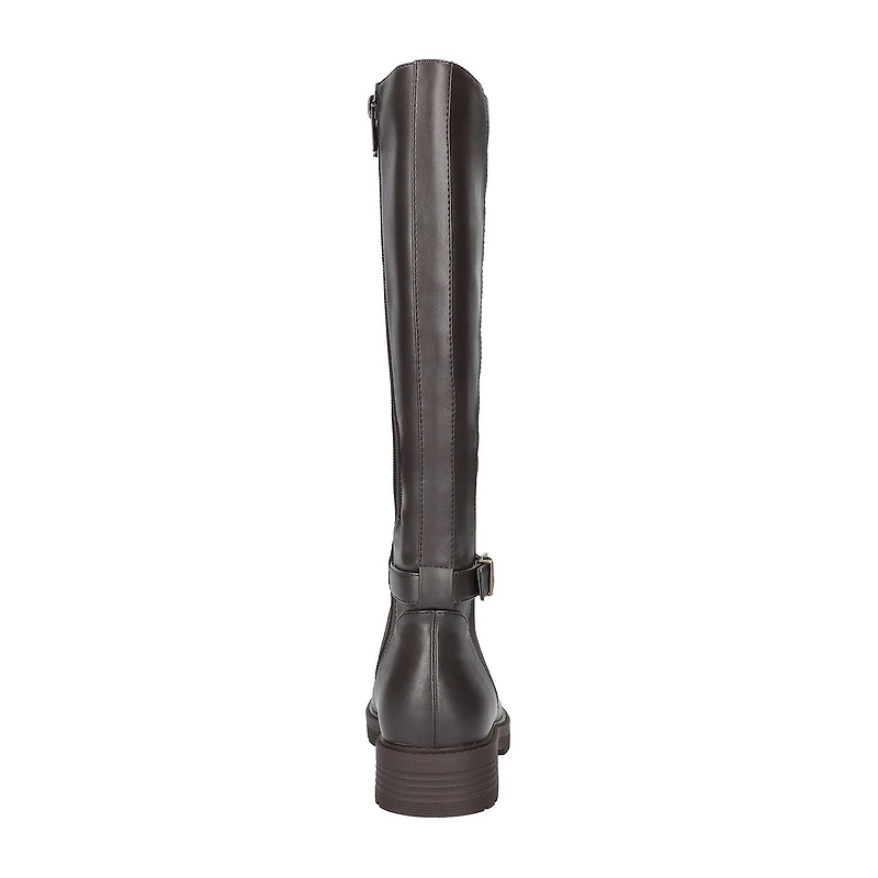 Easy Street Womens Erica Stacked Heel Riding Boots