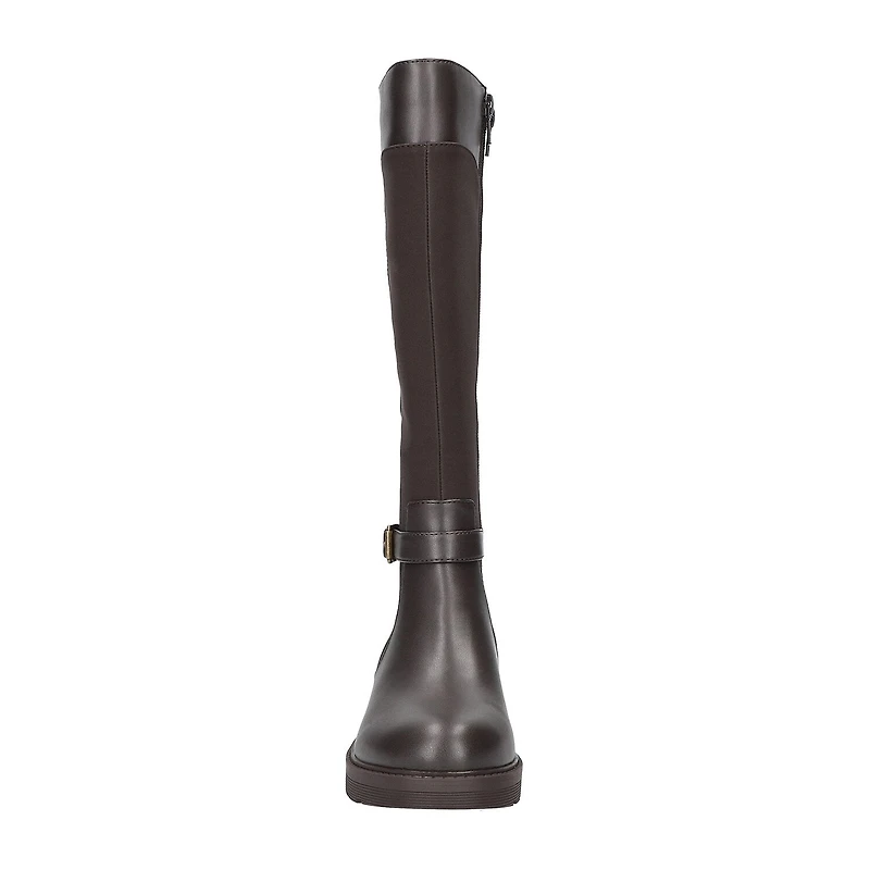 Easy Street Womens Erica Stacked Heel Riding Boots