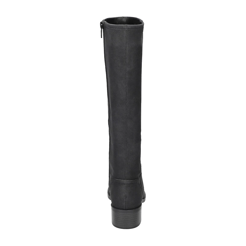 Easy Street Womens Tucker Stacked Heel Riding Boots